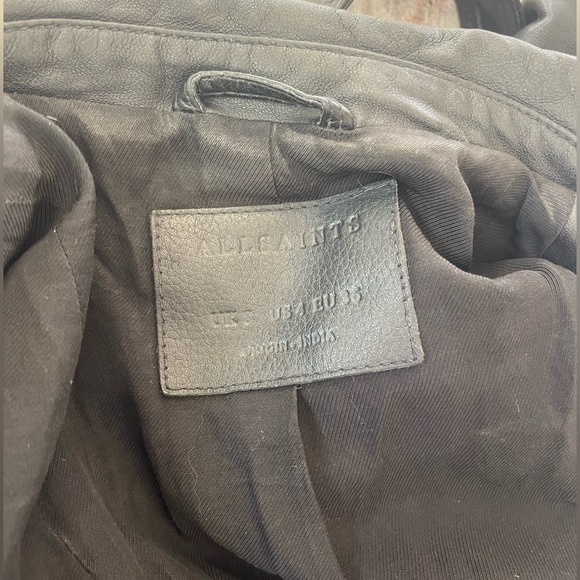 All Saints Balfern Leather Jacket - Picture 4 of 8